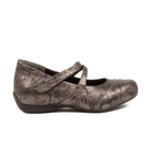 Ziera Shoes Women's Xray Mary Jane Flat - Pewter Metal Leather