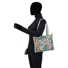 Anuschka Small Shopper Shoulder Bag 677- Jungle Queen Ivory