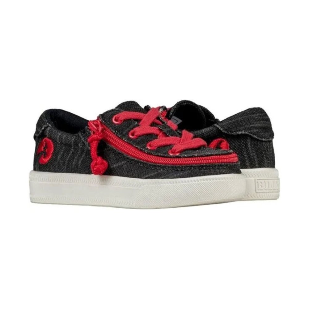 Billy Toddler Classic Lace Low Shoes - Black/Red