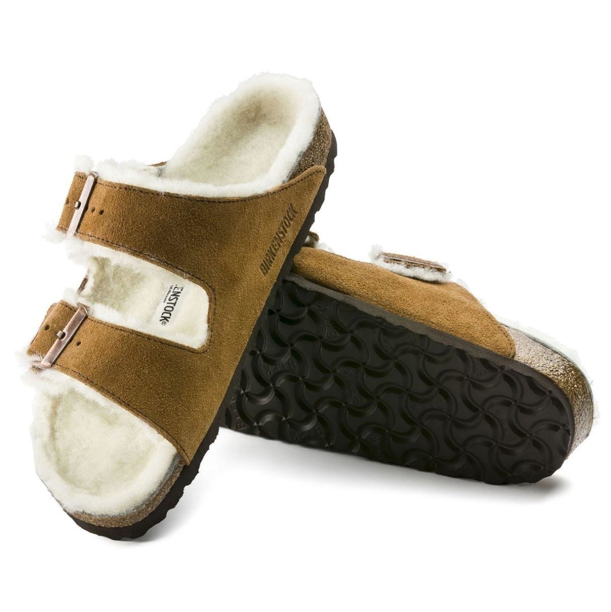 Birkenstock Women's Arizona Shearling Sandals - Mink Suede