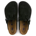 Birkenstock Unisex Boston Soft Footbed Clog - Black Suede