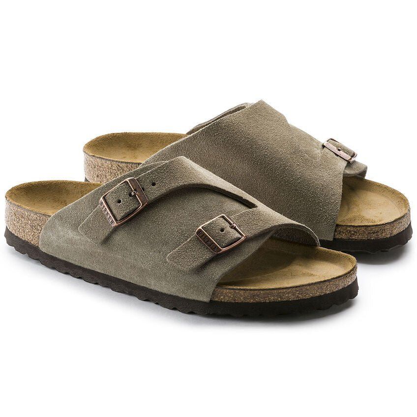 Birkenstock Zurich Slide Sandals | Women's Taupe Suede Comfort