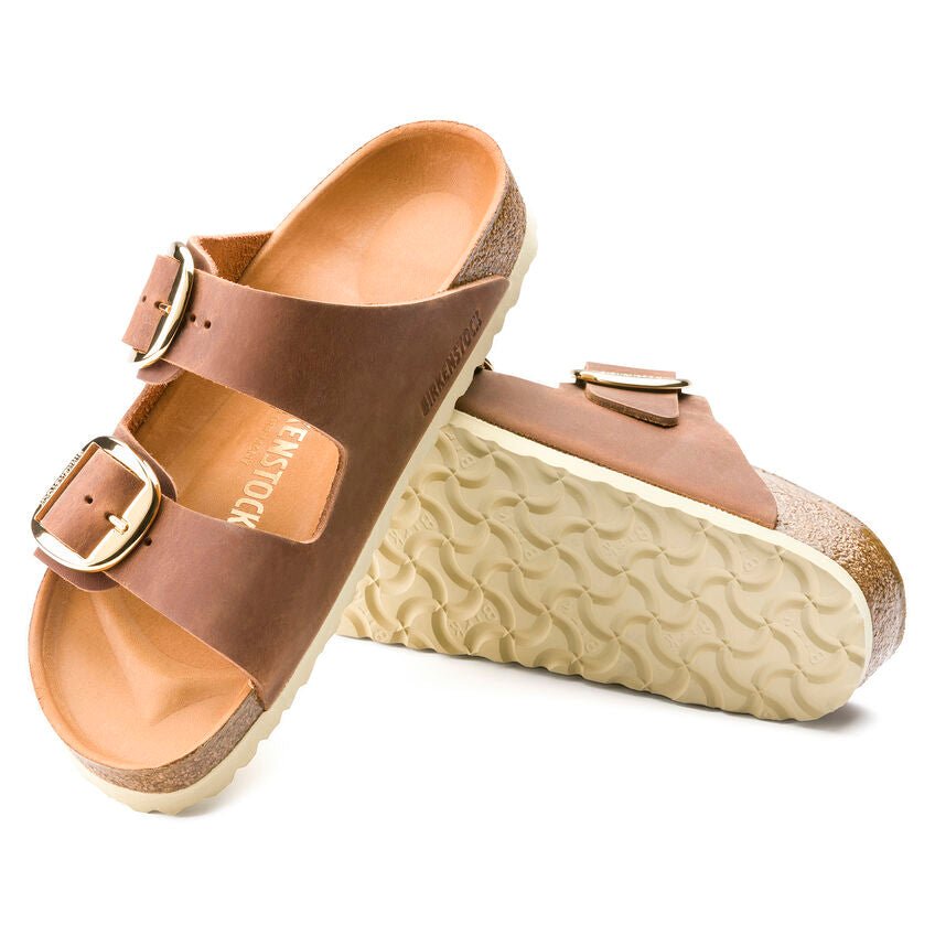 Birkenstock Women's Arizona Big Buckle Sandals - Cognac Oiled Leather