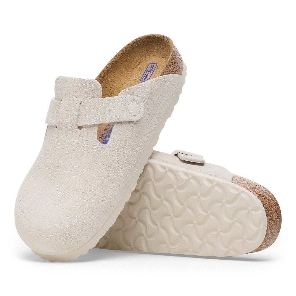 Birkenstock Boston Clogs Women Size 37 popular Mule Shoes Beige Suede