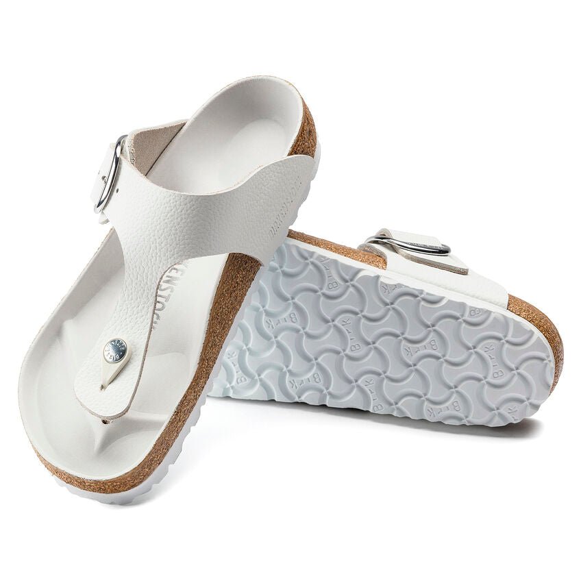Birkenstock Women's Gizeh Big Buckle Sandals - White Leather