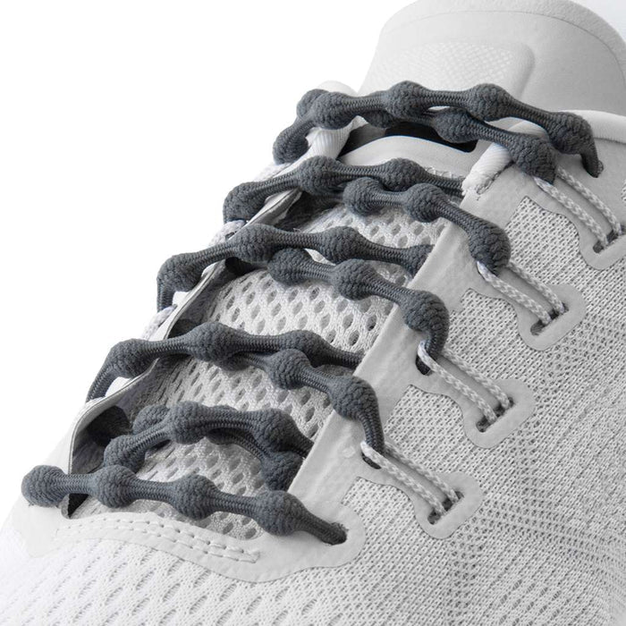 Caterpy Run No-Tie Shoelaces - Gunmetal Gray