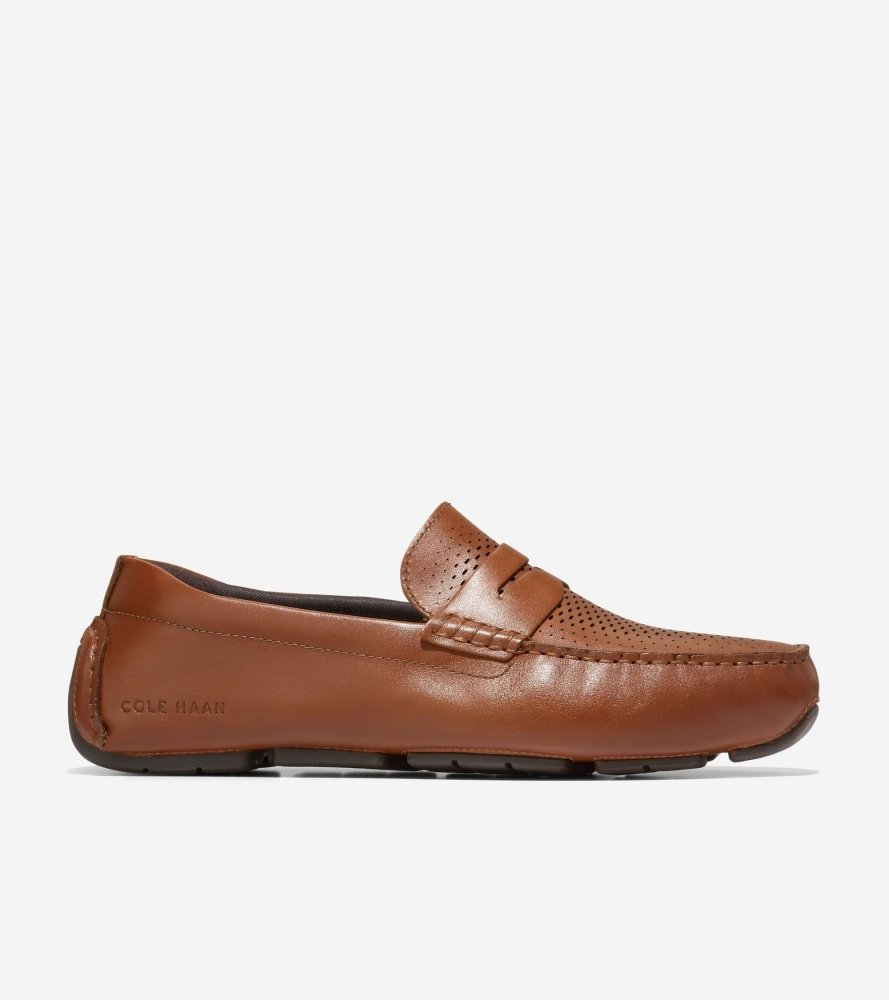 Cole Haan Men's Grand Laser Penny Driver - British Tan/Java