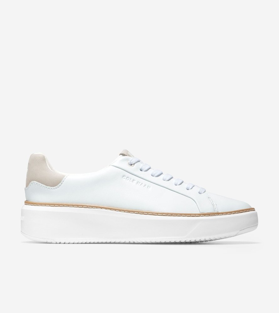 Cole Haan Women's GrandPro Topspin Sneaker - White/Dove