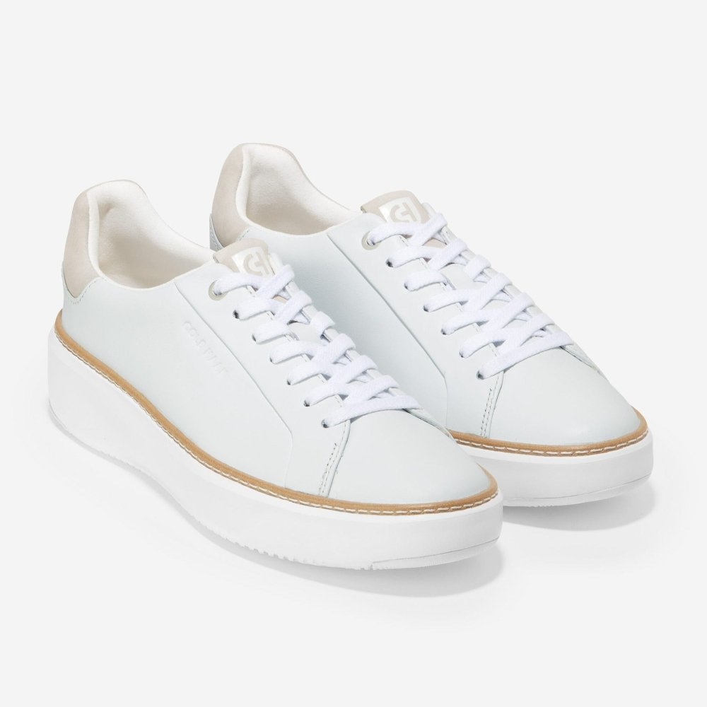Cole Haan Women's GrandPro Topspin Sneaker - White/Dove