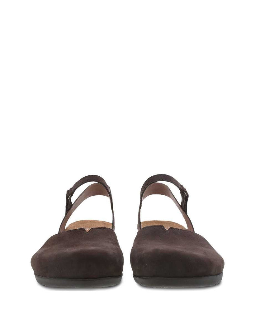Dansko Women's Rowan Closed Toe Sandals - Chocolate Milled Nubuck