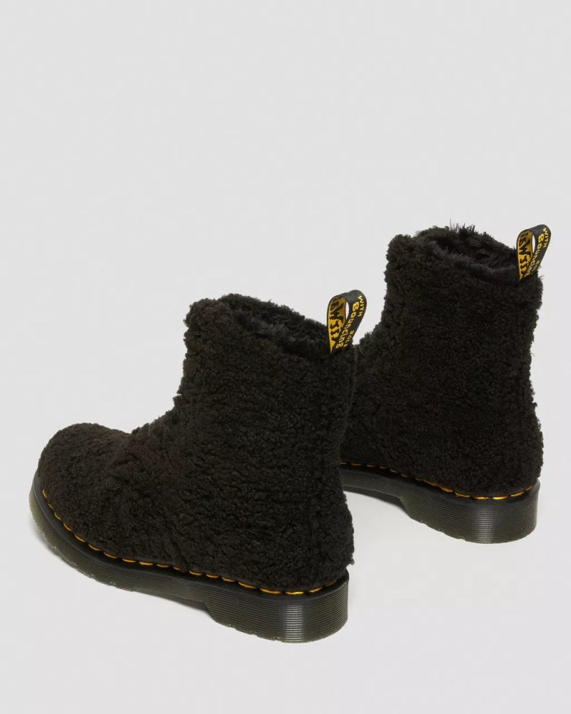 Dr. Martens 1460 Pascal Faux Shearling Boots - Black Lux Borg