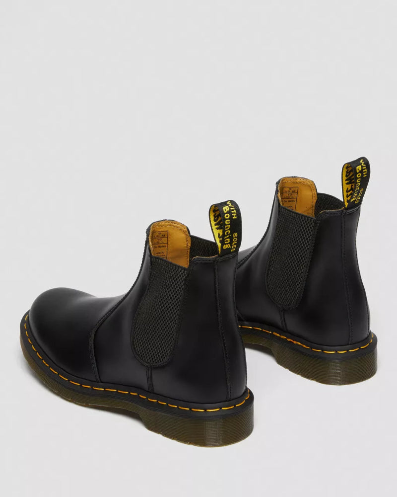 Dr. Martens Women's 2976 Yellow Stitch Chelsea Boots - Black Smooth