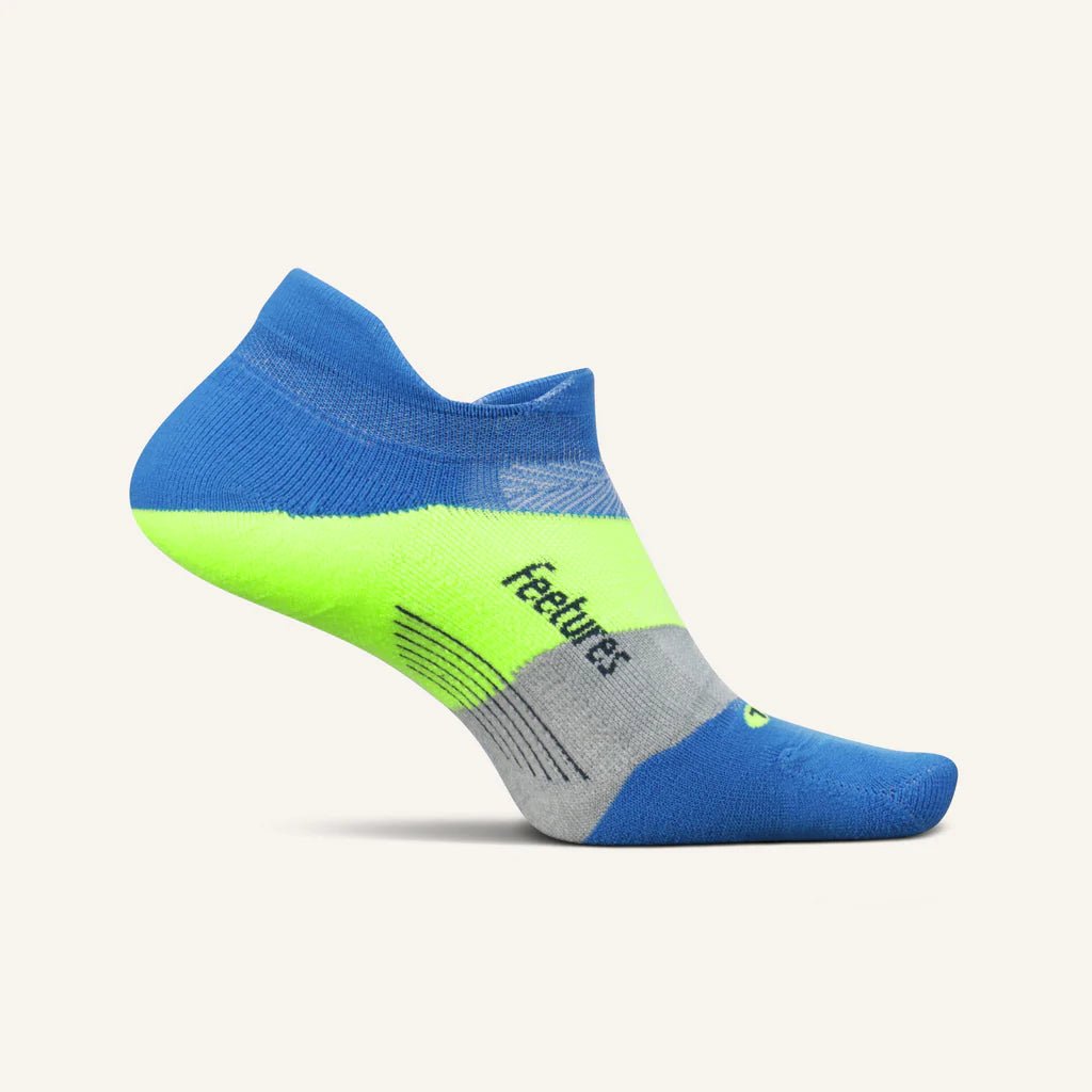 Feetures Elite Light Cushion No Show Tab Socks - Boulder Blue