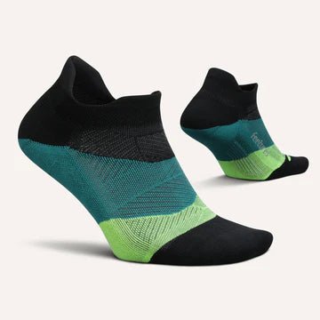 Feetures Elite Light Cushion No Show Tab Socks - Bust Out Black