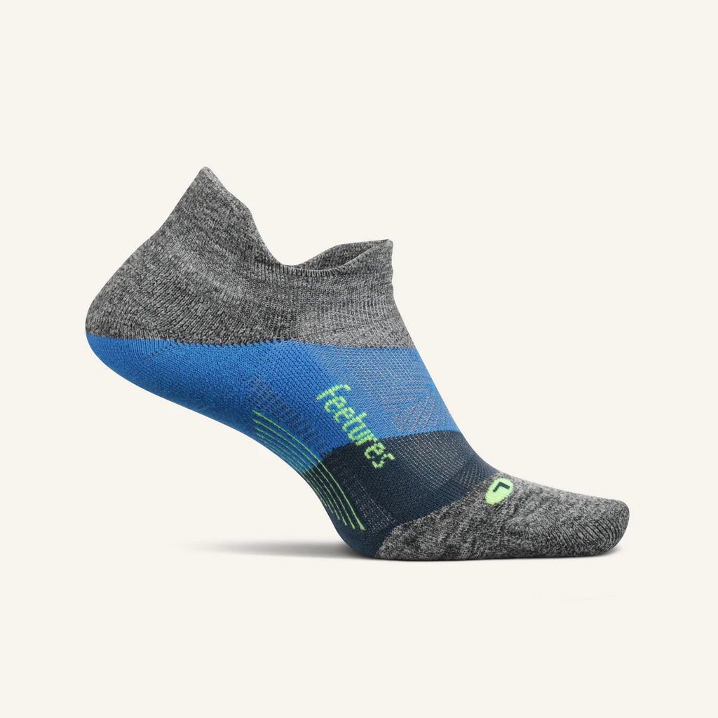 Feetures Elite Light Cushion No Show Tab Socks - Gravity Gray