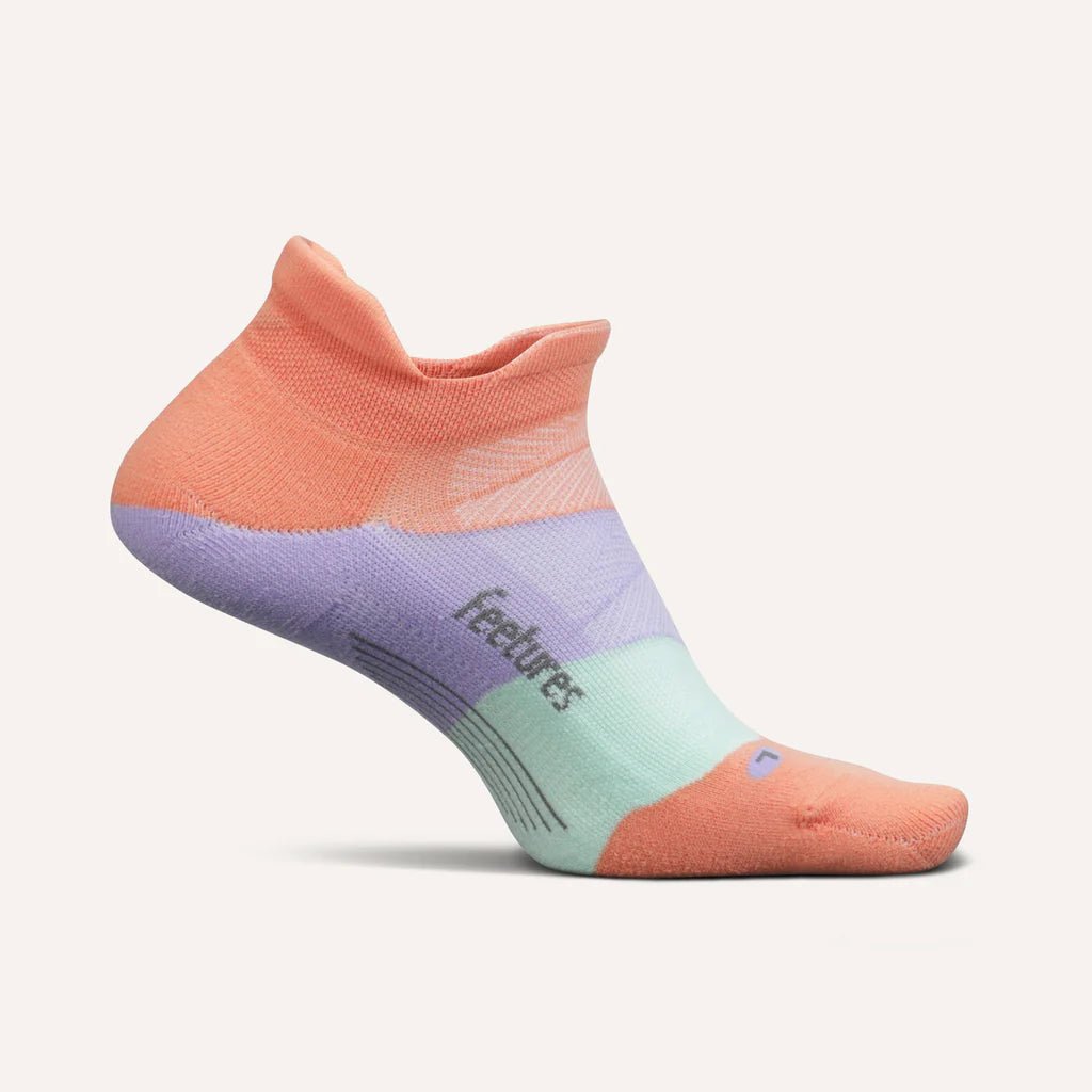 Feetures Elite Light Cushion No Show Tab Socks - Pop Off Peach