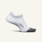 Feetures Elite Light Cushion No Show Tab Socks - White