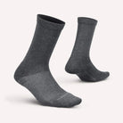 Feetures Everyday Women's Ultra Light Crew Texture Socks - Grey
