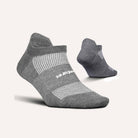 Feetures High Performance Ultra Light No Show Tab Socks - Heather Grey