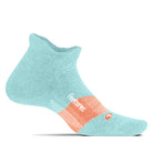 Feetures Merino 10 Cushion No Show Tab Socks - Blue Glass