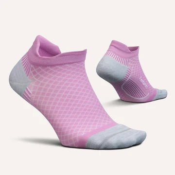 Feetures Plantar Fasciitis Relief Light Cushion No Show Tab Socks - Push Thru Pink