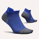 Feetures Plantar Fasciitis Relief Sock Light Cushion No Show Tab Socks - Buckle Up Blue