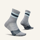Feetures Trail Max Cushion Mini Crew Socks - Trail Blaze Gray