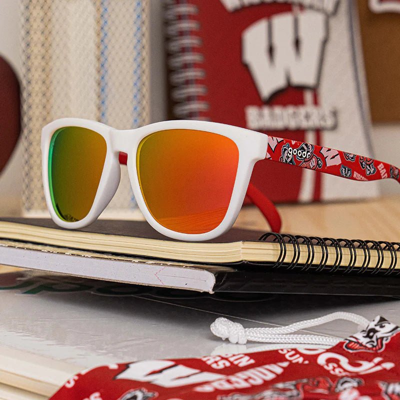 goodr OG Polarized Sunglasses Collegiate Collection - University of Wisconsin–Madison - Bucky™ Vision