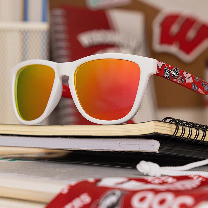 goodr OG Polarized Sunglasses Collegiate Collection - University of Wisconsin–Madison - Bucky™ Vision