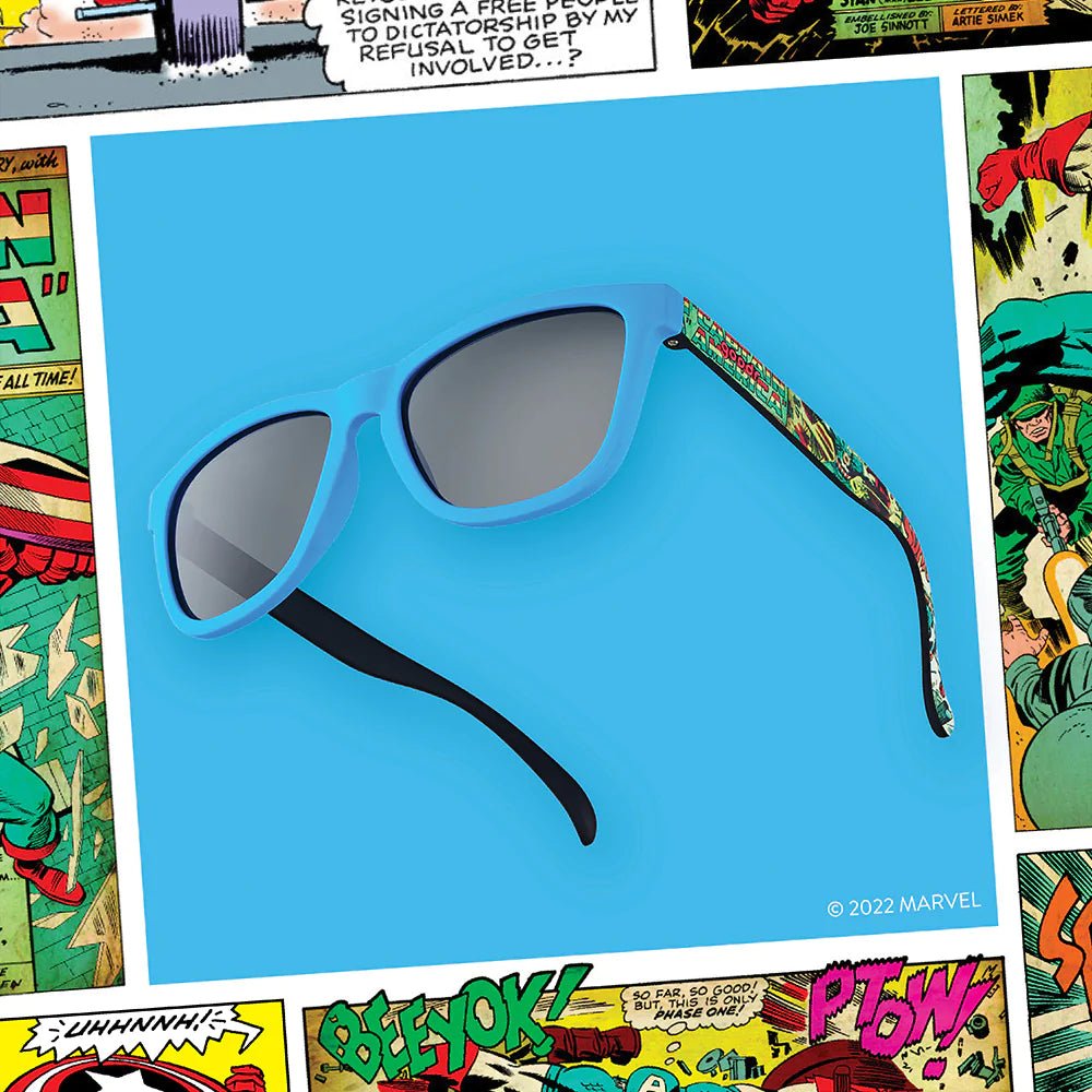 goodr OG Polarized Sunglasses Marvel Comics Captain America - Thanks, They're Vibranium