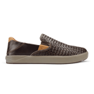 Olukai Men's Lae'ahi Lauhala Leather Slip-On Sneakers - Dark Wood
