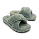 Olukai Women's Hila Heu Shearling Slipper - Muted Green