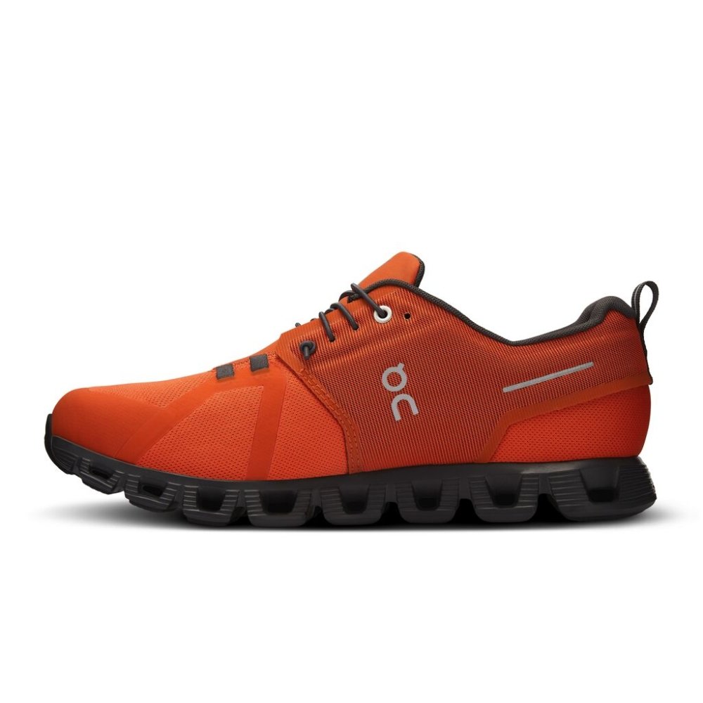 On Men's Cloud 5 Waterproof Sneaker - Flame/Eclipse