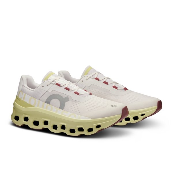 On Men's Cloudmonster Running Shoes - Frost/Acacia
