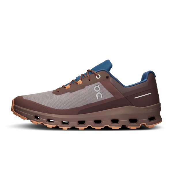On Men's Cloudvista Waterproof Trail Running Shoes - Zinc/Grape