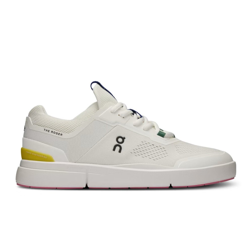 On Women's The Roger Spin Sneaker - Undyed-White/Yellow