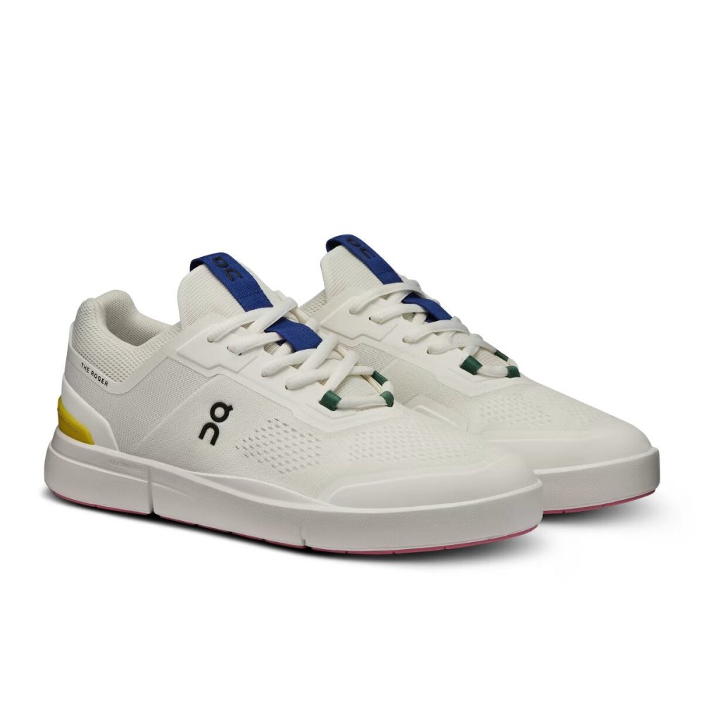 On Women's The Roger Spin Sneaker - Undyed-White/Yellow