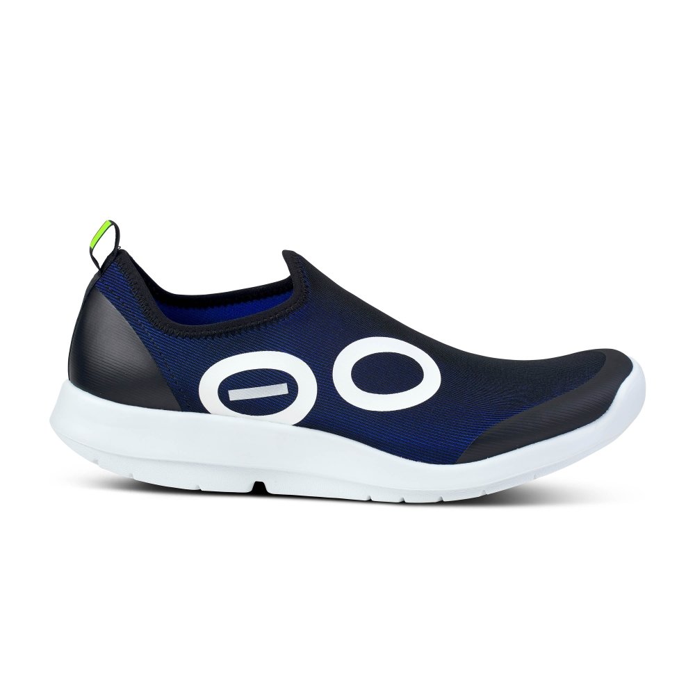 Oofos Men s OOmg Sport Low Shoe White Navy Seliga Shoes