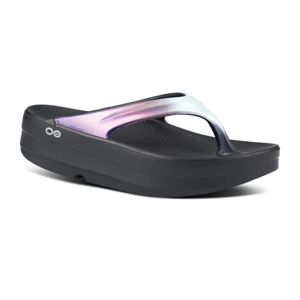 Oofos Women s Oomega Oolala Luxe Recovery Thong Sandal Calypso