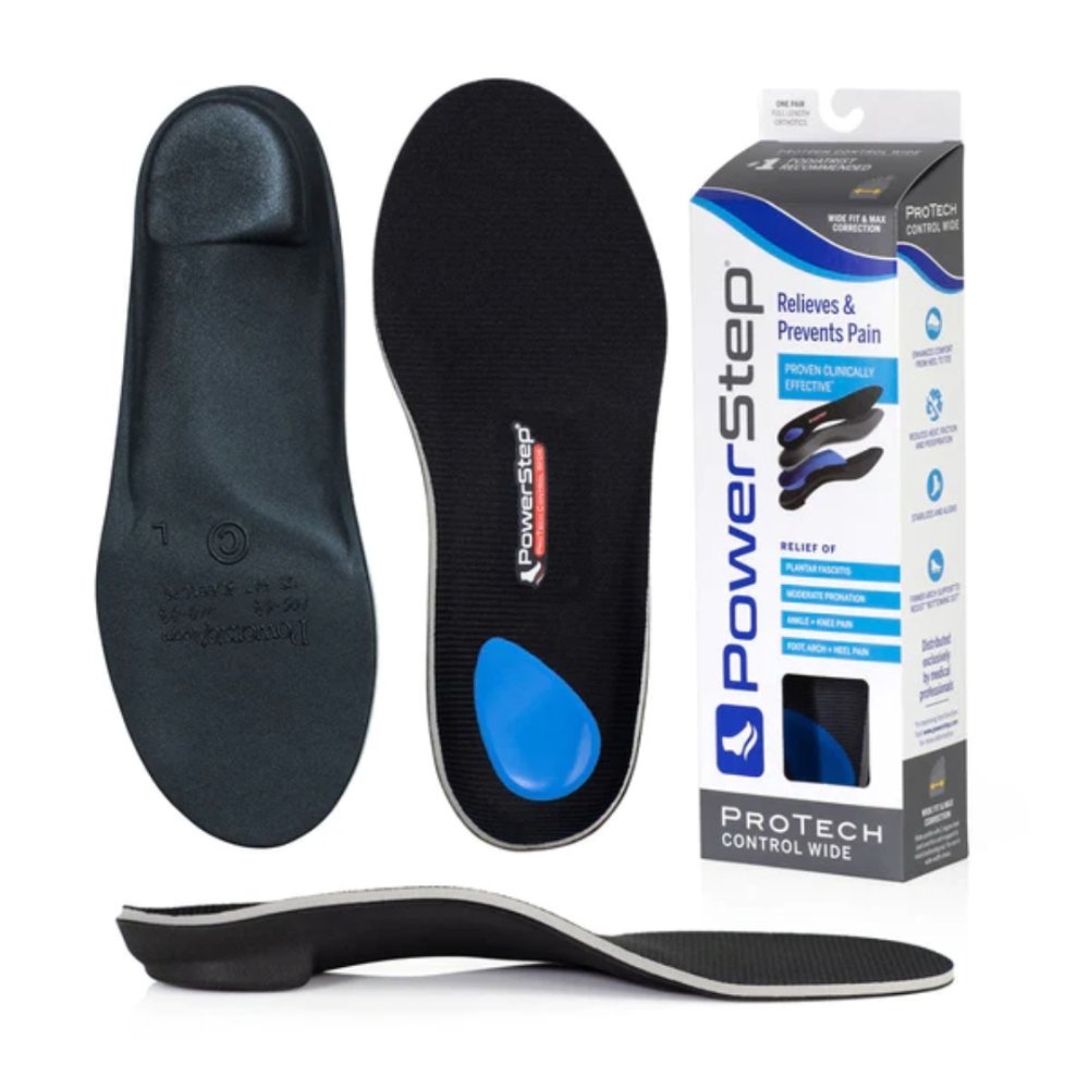 PowerStep ProTech Control Wide Full Length Orthotic Insoles 1017-01