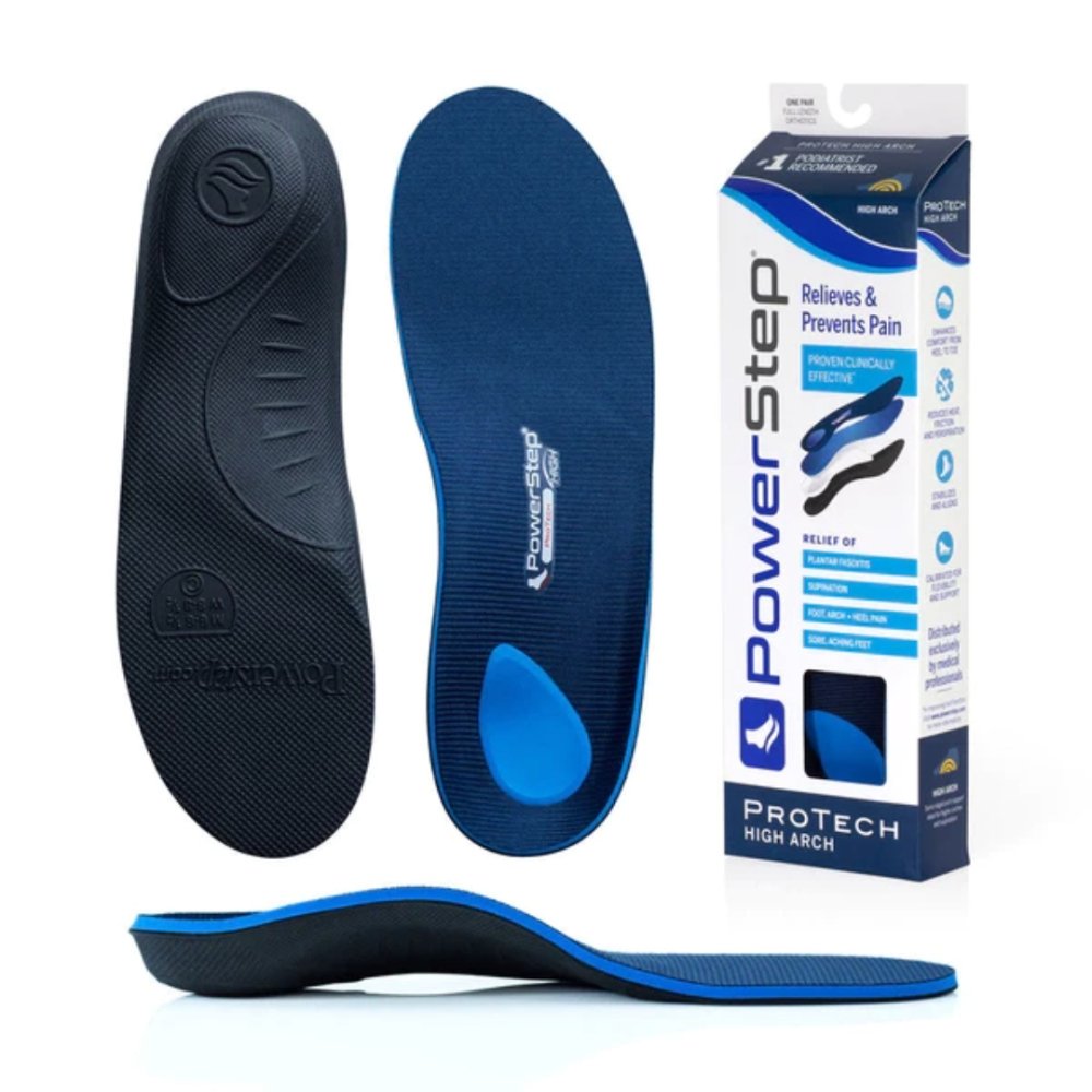 PowerStep ProTech High Arch Full Length Orthotic Insoles 1021-01