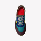 Psudo Women's Court Slip-Resistant Sneaker Made in USA - Scuba Blue/Pink