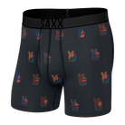 SAXX Men's Roast Master Mid-Weight Boxer Brief Underwear - Eco Peace Navy