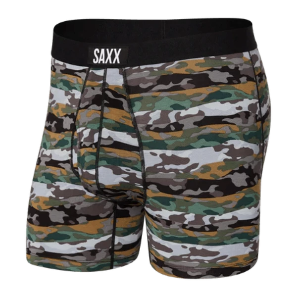 SAXX Men's Ultra Boxer Brief Underwear - Graphite Mura Kamo