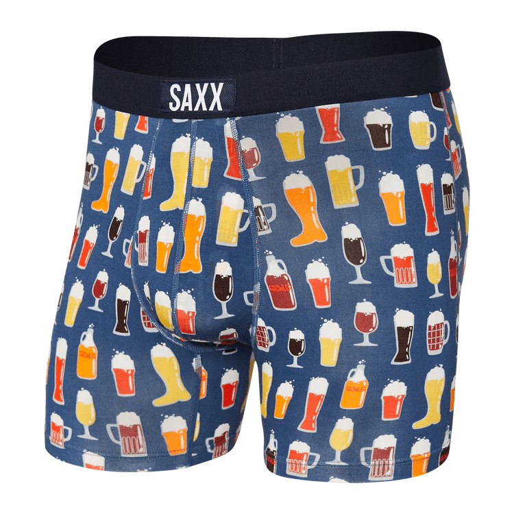 SAXX Men's Vibe Boxer Brief Underwear - Dark Denim Pitcher Perfect