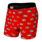 SAXX Men's Vibe Boxer Brief Underwear - Red Slow Lane