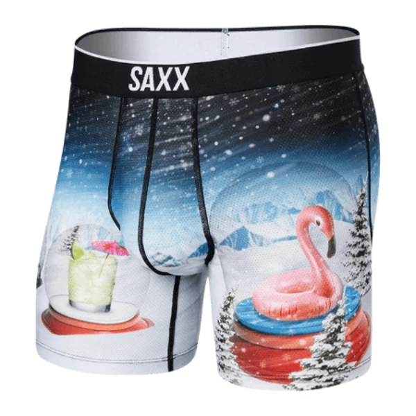 SAXX Men's Volt Boxer Brief Underwear - Snowed In