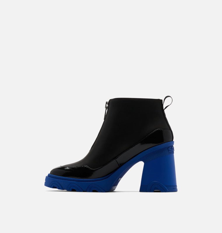 Sorel Women's Brex Heel Zip Bootie - Black/Cobalt Blue