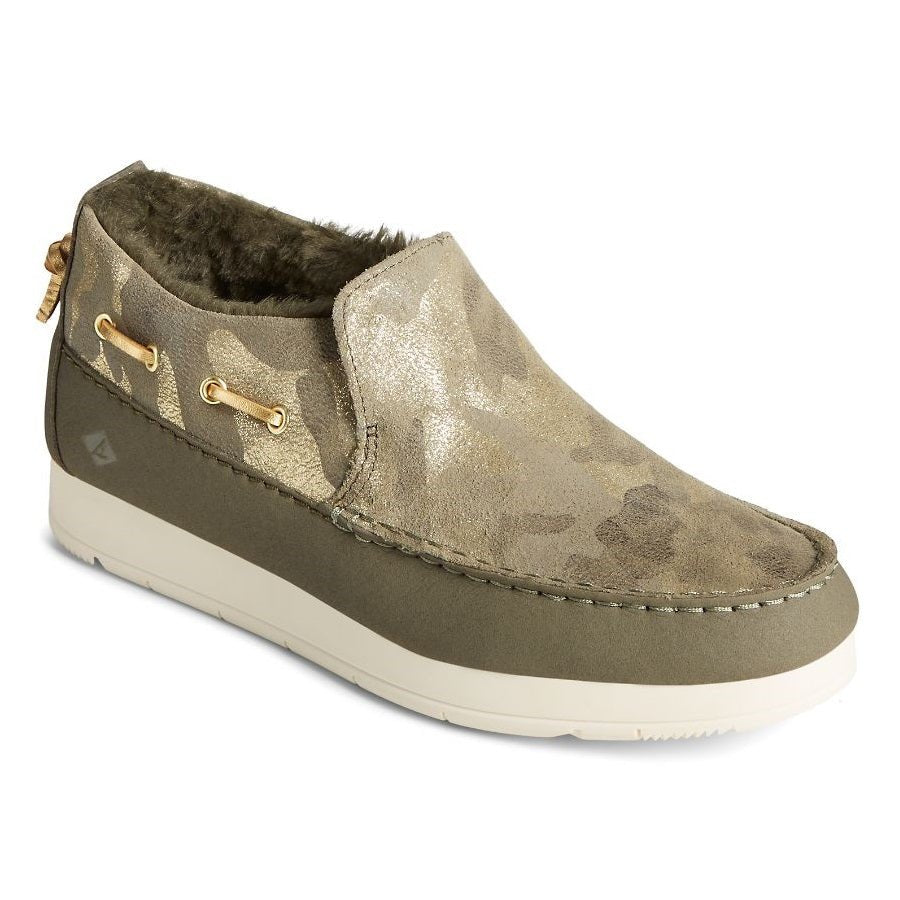 Sperry Women s Moc Sider Metallic Camo Slip On Shoes