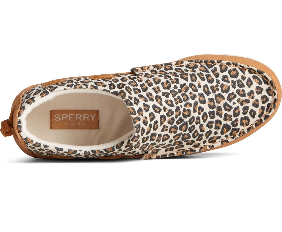 Leopard sperry hot sale slip ons